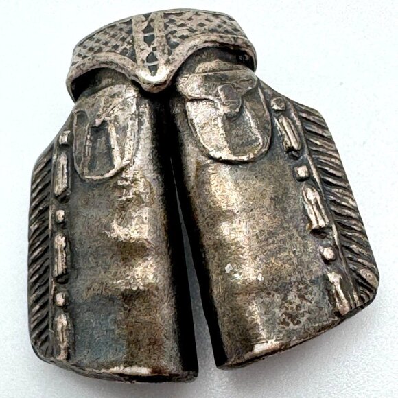 Sterling Silver Western Cowboy Charm Set Boot Spur Hat Chaps Money Bag Vintage - Picture 8 of 13